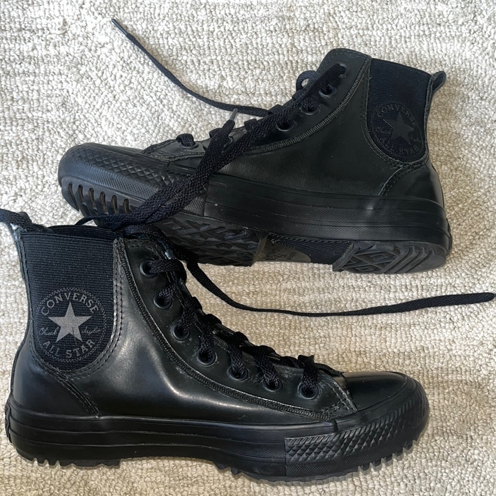 Barely worn all black converse